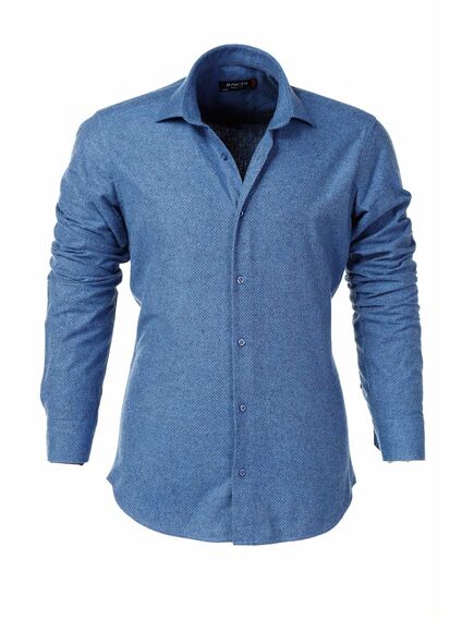 Мужская рубашка фланелевая синего цвета  - 5135 от Bawer 