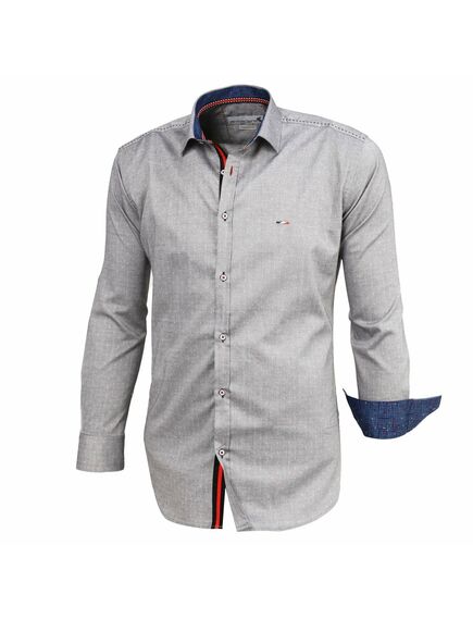 Мужская рубашка серая с узором - 50201 от Tonelli 