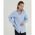 Рубашка хлопковая голубая фактура твилл 8905 от byME 