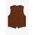 Жилет женский из шерсти мериноса тонкой вязки коричневый от byME 
