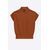 Топ из шерсти мериноса тонкой вязки и шелка Mulberry терракотовый от byME 