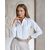 Женская рубашка под запонки с отделкой-9078 от byME 