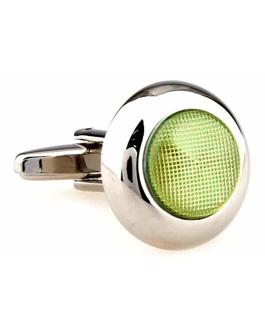 Запонки круглые светло-зеленые - 2175 от  