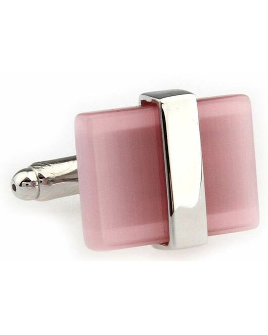 Запонки прямоугольные розовые - 170835 от  
