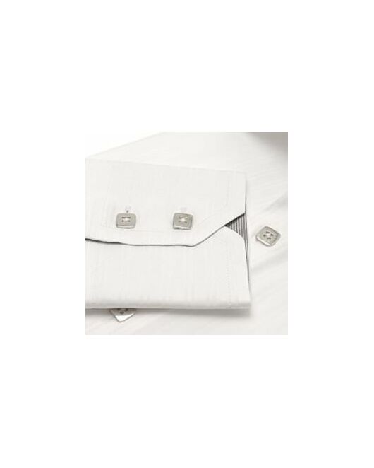 Мужская рубашка с пуговицами приталенная белая с высоким воротником и вставками - 01214 от Hawes&Curtis 