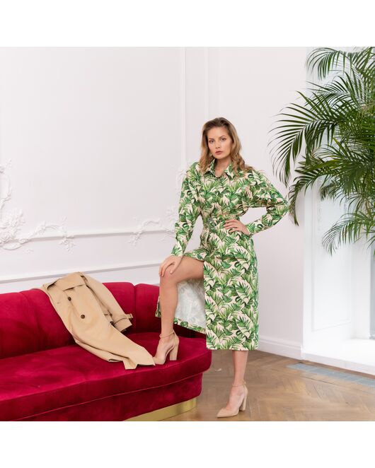 Платье тропический принт листья - 7817 от DoubleCuff 