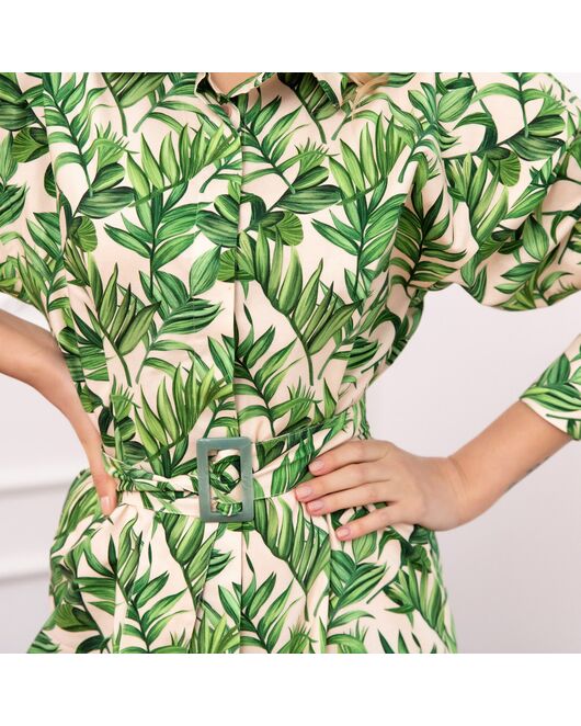 Платье тропический принт листья - 7817 от DoubleCuff 