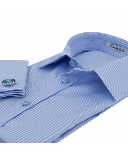 Приталенная детская рубашка под запонки голубая - 7121 от byME 