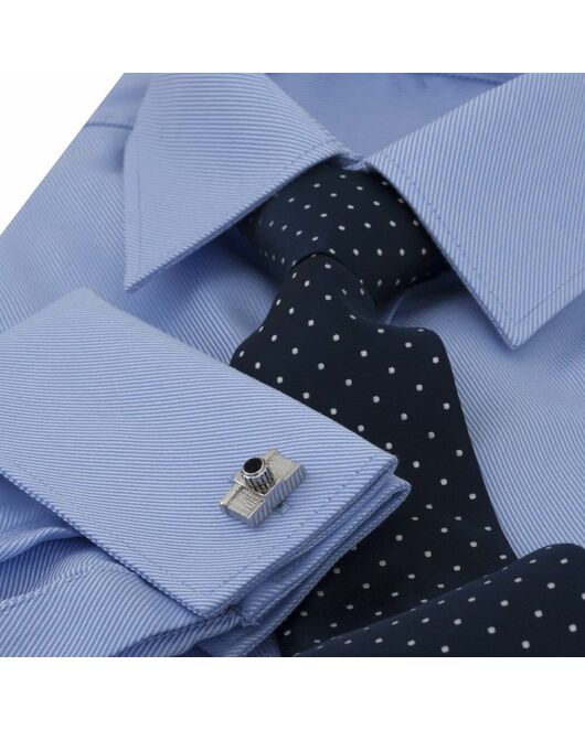 Приталенная детская рубашка под запонки голубая - 7121 от byME 