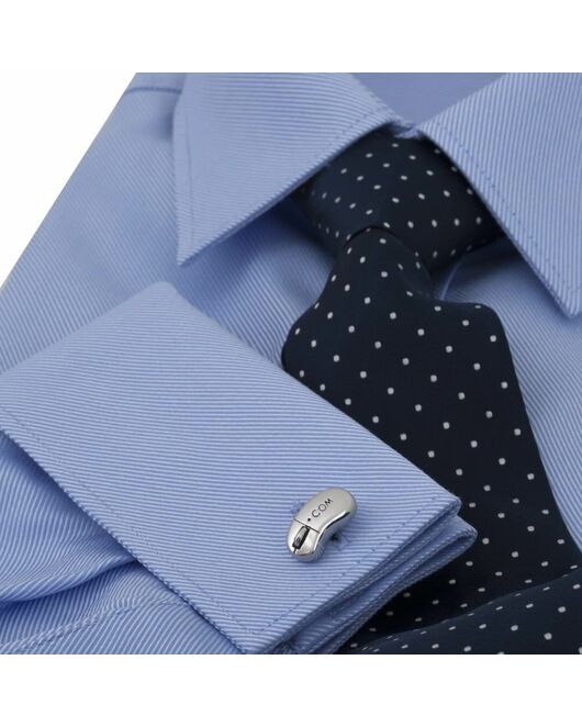 Приталенная детская рубашка под запонки голубая - 7121 от byME 