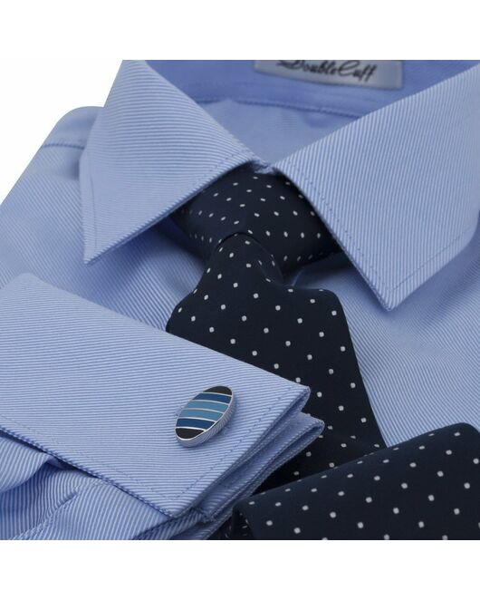 Приталенная детская рубашка под запонки голубая - 7121 от byME 