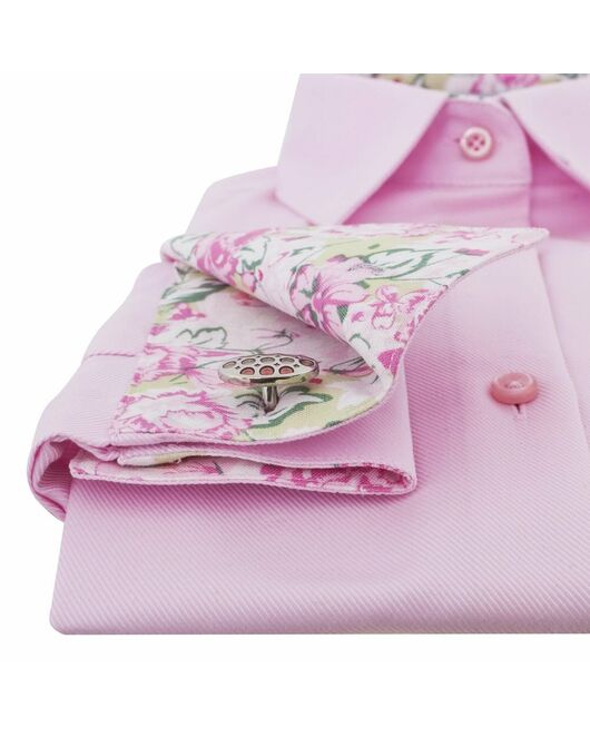 Женская рубашка под запонки розовая Non-Iron - 7122 от DoubleCuff  Женская рубашка под запонки розовая Non-Iron - 7122 от DoubleCuff