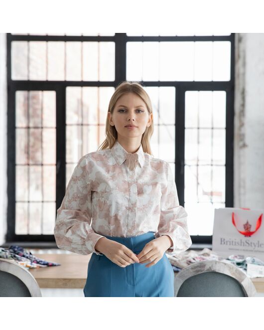 Женская рубашка с объемным рукавом  - 7951 от ByME 