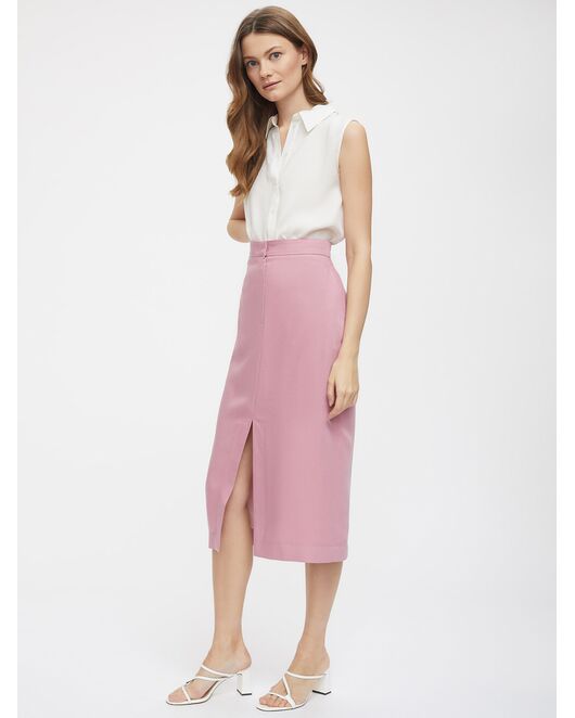 Юбка из тенсела с разрезом от byME 