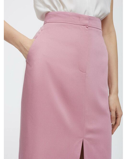 Юбка из тенсела с разрезом от byME 