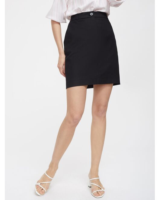 Юбка мини из хлопка от byME  Юбка мини из хлопка от byME