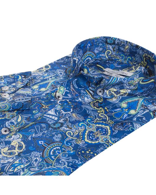 Приталенная мужская рубашка узор пейсли - 7211 от Tonelli 