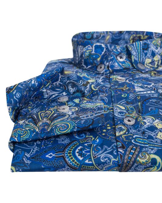 Приталенная мужская рубашка узор пейсли - 7211 от Tonelli 