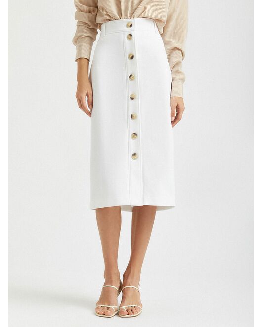 Юбка на пуговицах белая от byME 