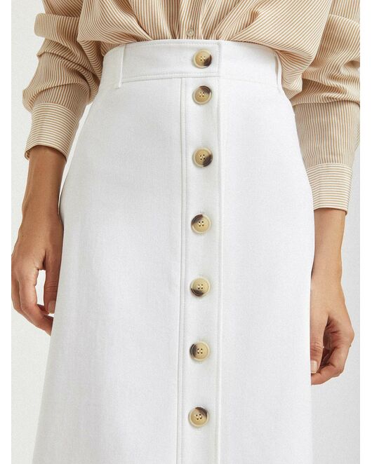 Юбка на пуговицах белая от byME 