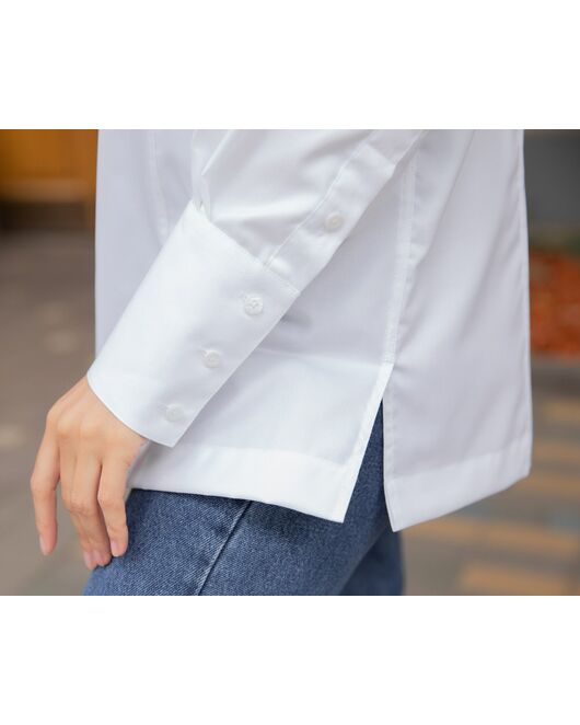 Женская рубашка под пуговицу белая - 7850 от byME 