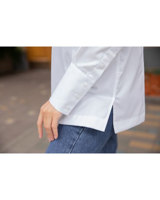 Женская рубашка под пуговицу белая - 7850 от byME 