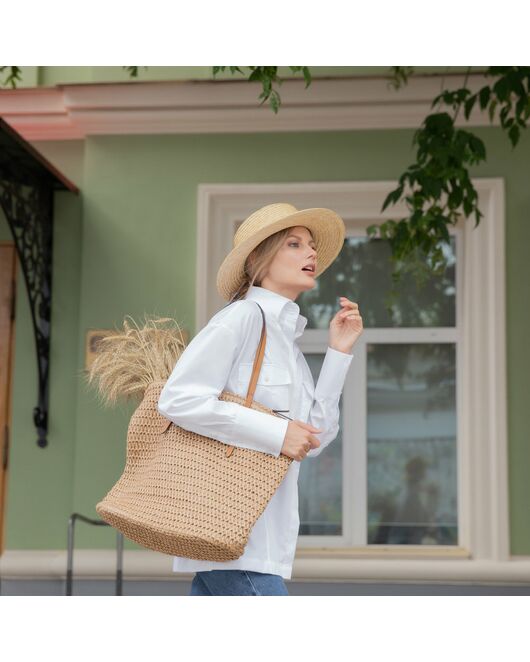 Женская рубашка под пуговицу белая - 7850 от byME 