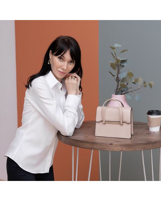 Женская рубашка под пуговицы белая - 7980 от byME 