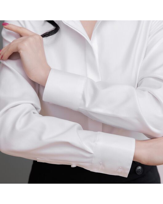 Женская рубашка под пуговицы белая - 7980 от byME 