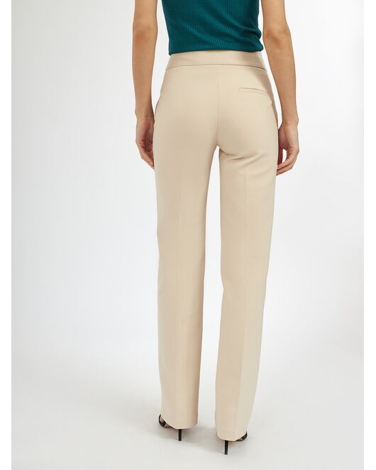 Брюки женские со средней посадкой светло-бежевые от byME 