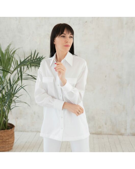 Женская рубашка белая - 7957 от byME 