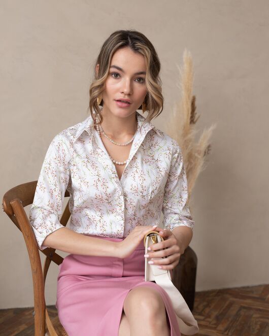 Женская рубашка рукав 3/4 - 8021 от byME 