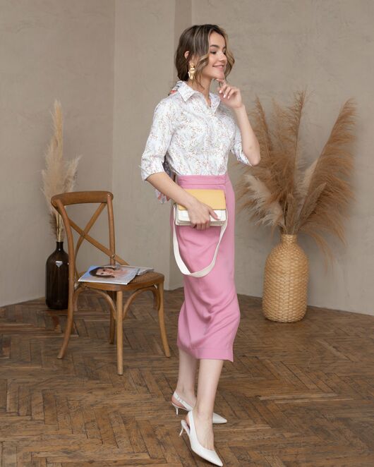 Женская рубашка рукав 3/4 - 8021 от byME 