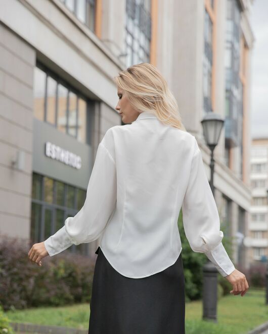 Женская рубашка из натурального шелка - 8038 от byME 