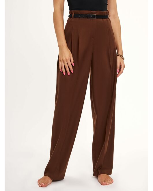 Прямые женские брюки с защипами от byME 