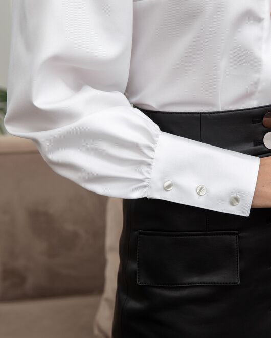 Женская рубашка Non-Iron с супатной застежкой белая - 8093 от byME 