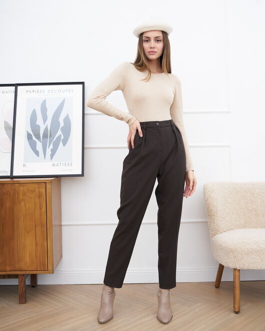 Трикотажное боди бежевое 8113 от byME 