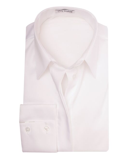 Женская рубашка под пуговицу белая - 8118 от byME 