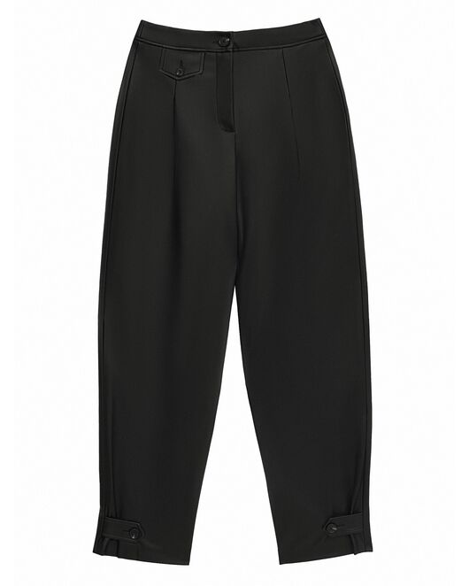 Брюки из экокожи с защипами СА-0-91205_50007[167] от ByME 