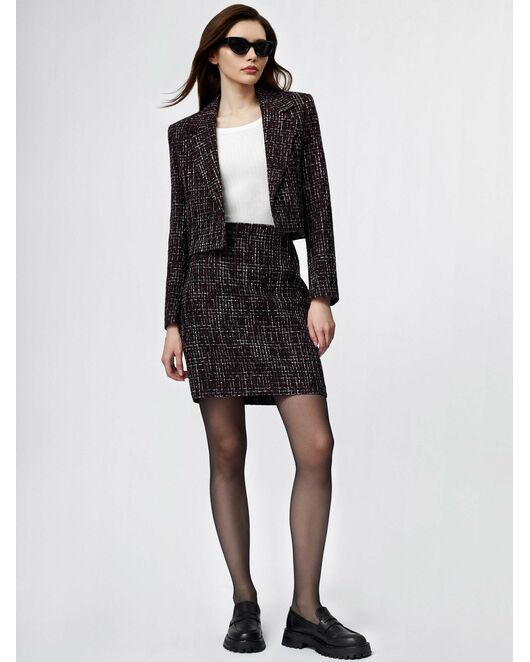 Юбка женская черно-бордовая от byME 