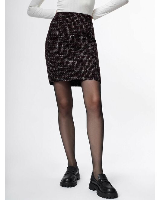 Юбка женская черно-бордовая от byME 