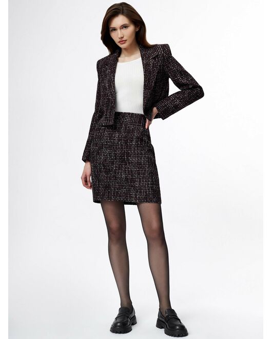 Юбка женская черно-бордовая от byME 