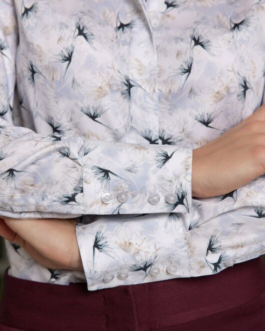 Женская рубашка полуприталенная с высоким манжетом - 8163 от byME 