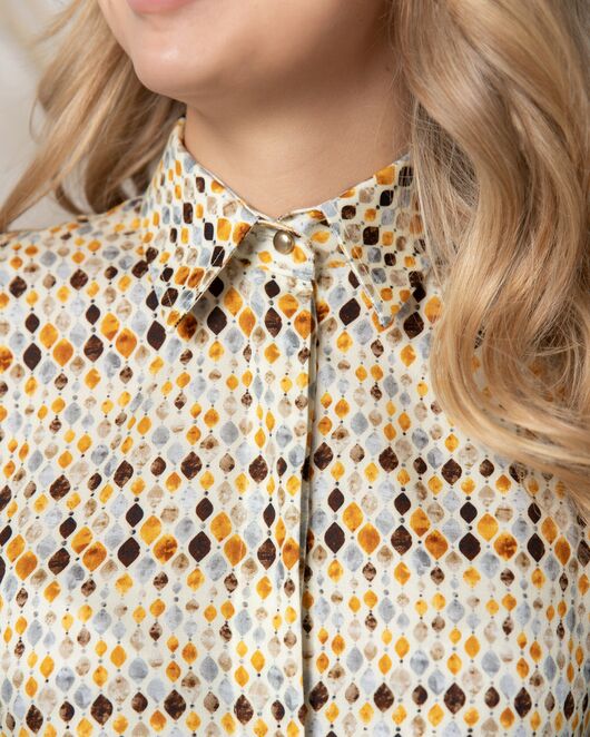 Женская рубашка в оверсайз силуэте узор - 8167 от byME 