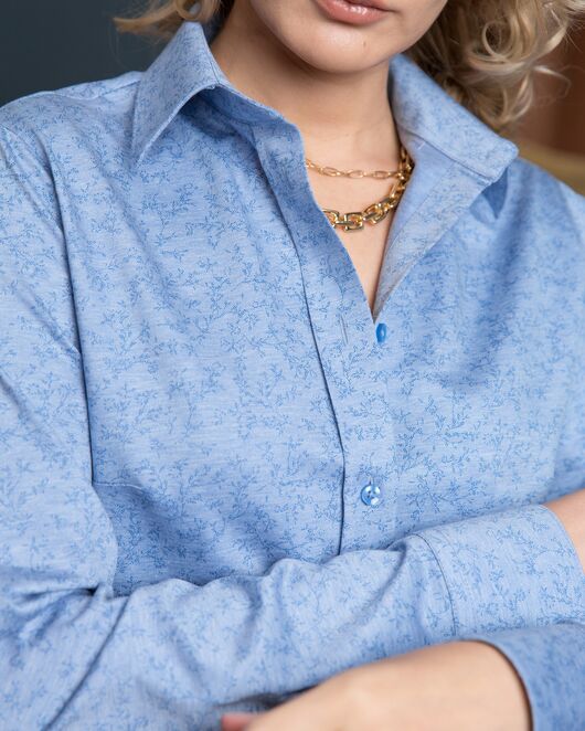 Женская рубашка под пуговицы полуприталенная - 8181 от byME 