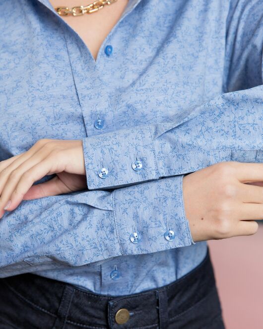 Женская рубашка под пуговицы полуприталенная - 8181 от byME 