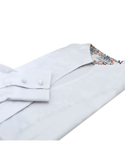 Женская рубашка воротник стойка под пуговицы с отделкой - 8214 от byME 