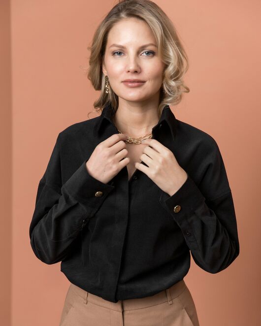 Женская рубашка в оверсайз силуэте - 8217 от byME 