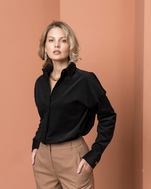 Женская рубашка в оверсайз силуэте - 8217 от byME 