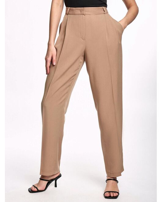 Брюки женские из лиоцелла песочный от byME 